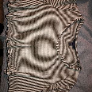 Striped v neck crop top